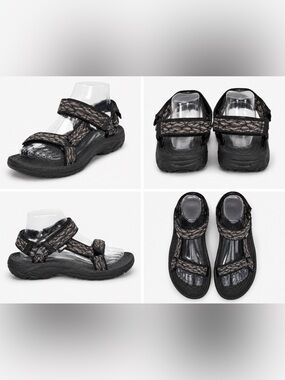 Sold ❌❌❌Teva Hiking Sandals Mens Size 11 Black Camo Strap Outdoor Trail Shoes